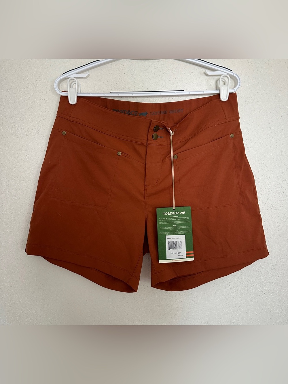 Toad&Co Women’s Rust Orange Stretch Shorts